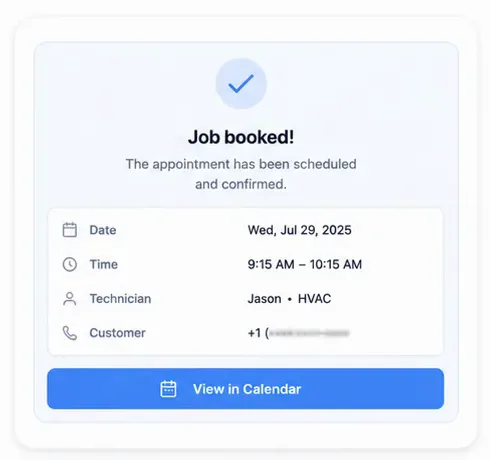 Step 3: Booked